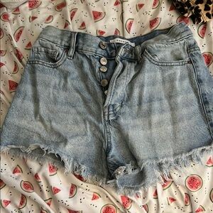 PacSun Blue Jean Shorts Vintage-Inspired High-Waisted